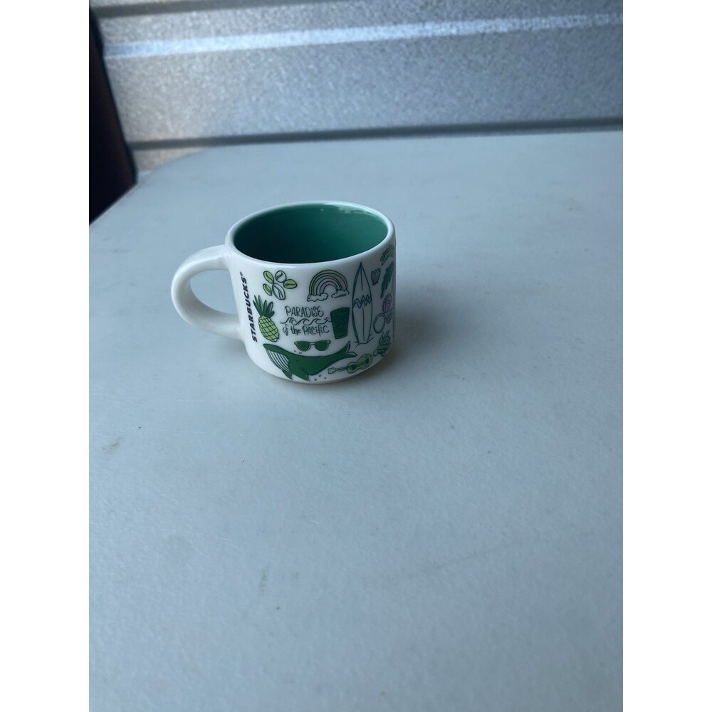 Starbucks Been there Series Hawaii Mini Mug Espresso Shot 2oz Green Interior